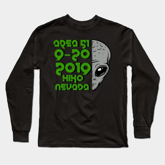 Annual Area 51 Raid 2019! Long Sleeve T-Shirt by Watson Creations